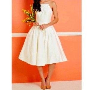 NWT Chi Chi London Sleeveless Midi Dress in Ivory